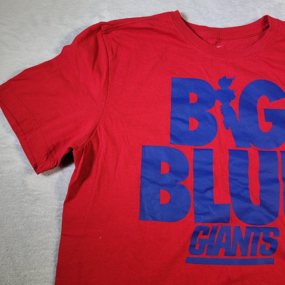 New York Giants Tshirt Mens Large Red Nike Big Blue Statue of Liberty Logo - Picture 3 of 10